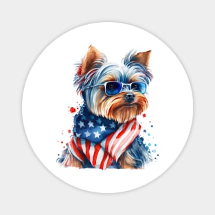 4th of July Yorkshire Terrier #5 Magnet